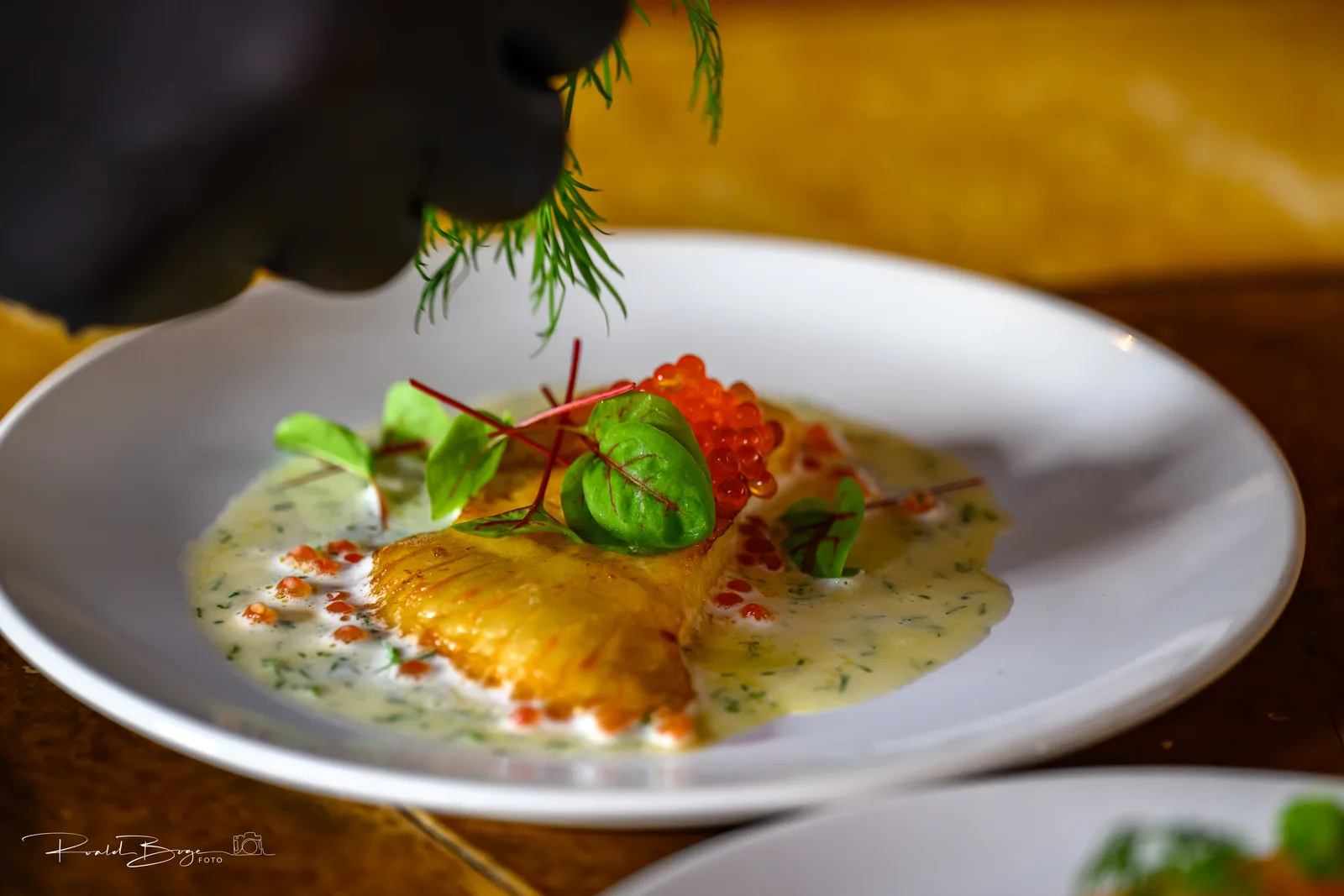 Fish course with dill