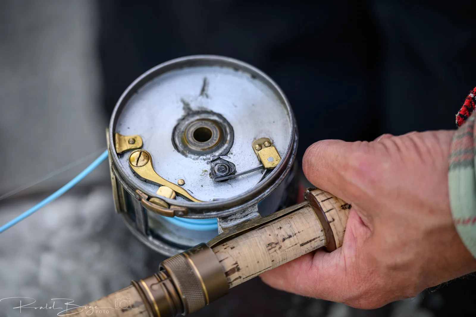 Classic brass fly reel
